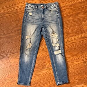 KanCan Blue Distressed Skinny Jeans
